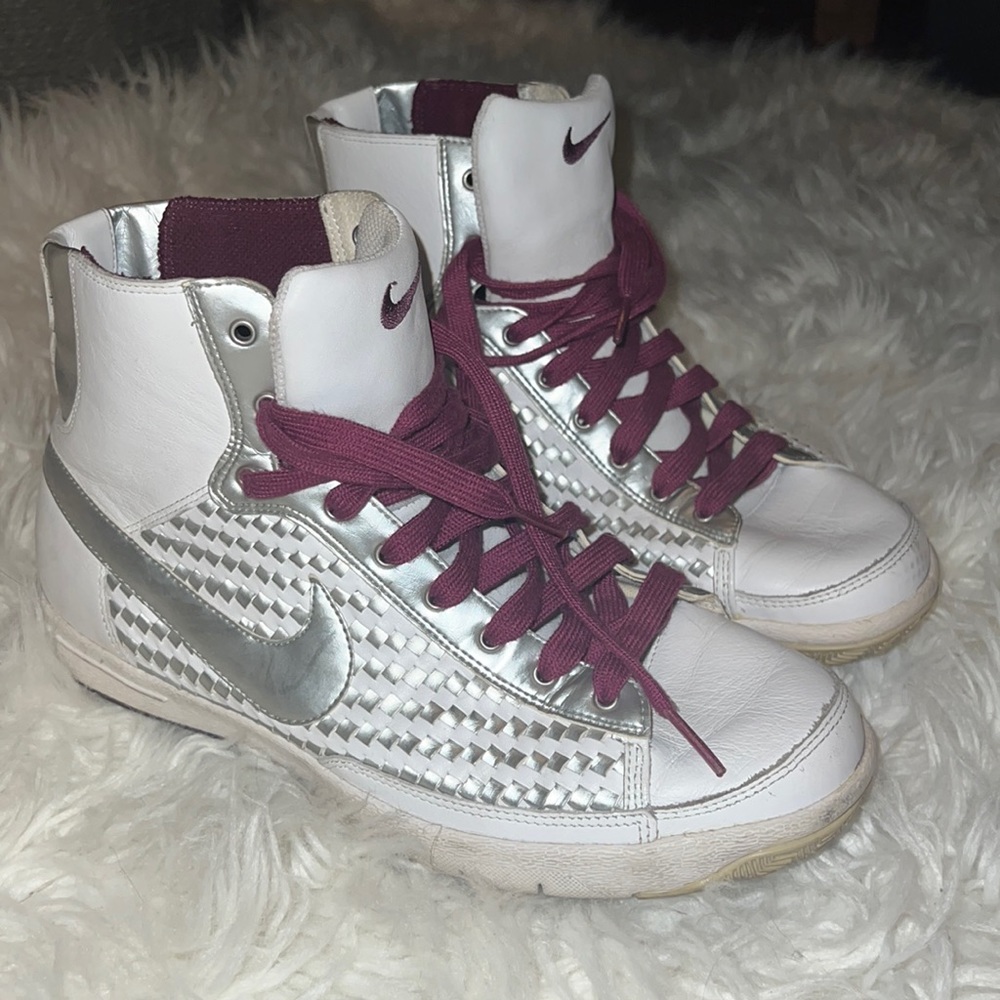 Nike shoes -silver white purple